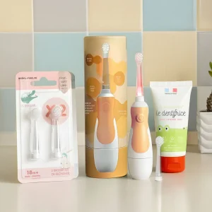 Pack Cadeau Soins Essentiels Bébé Mandarine avec dentifrice bio sans nano!
