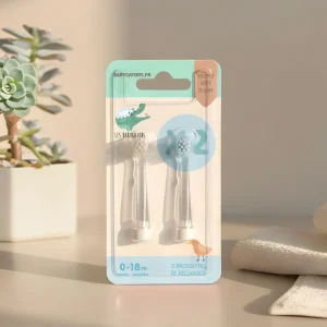 Pack de 2 Brossettes pour la Brosse à dents sonique avec smart timer 0-18 mois