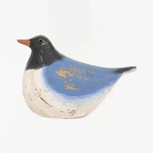 Pájaro de madera con toque envejecido