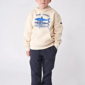 Pantalón largo tipo chandal en algodón terry