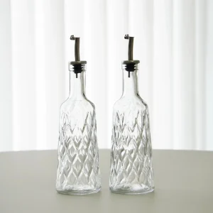 PASABAHCE ENSEMBLE DE BOUTEILLE D HUILE&VINAIGRE LEAFY 2X380ML