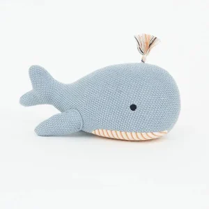 Peluche con forma de ballena en algodón.