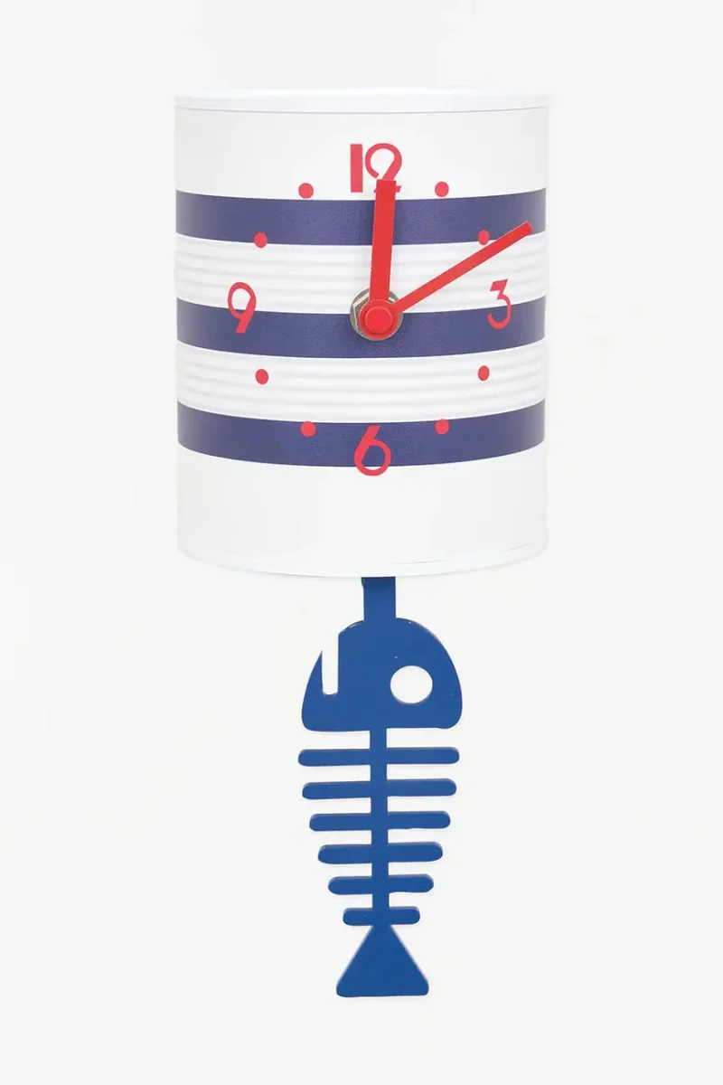 Pequeño reloj bote de conservas a rayas – Image 2