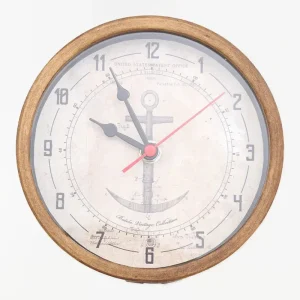 Pequeño reloj de mesa con ancla