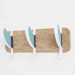 Perchero 3 colgadores con quillas en madera