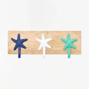 Perchero con tres colgadores estrellas de mar
