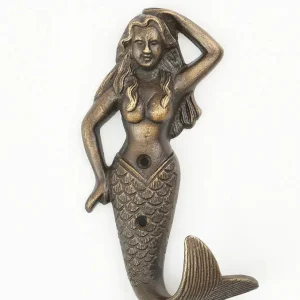 Perchero de metal forma de sirena