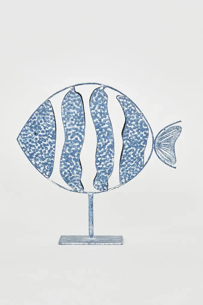 Pez de hojalata con base azul – Image 2