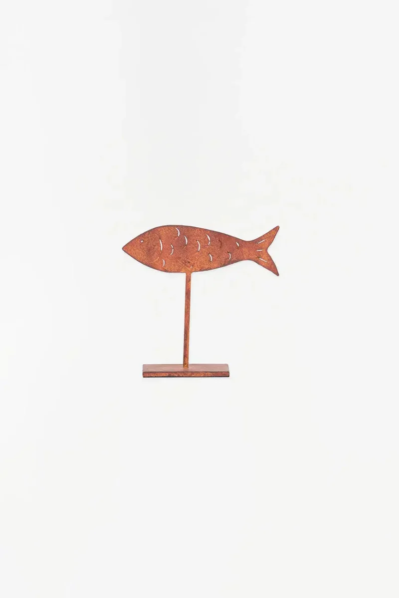 Pez decorativo en hierro con base – Image 2