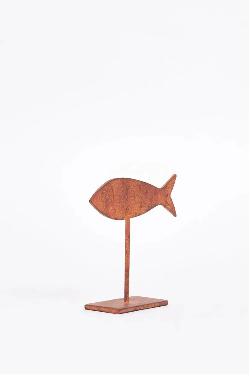 Pez decorativo en hierro con base – Image 5