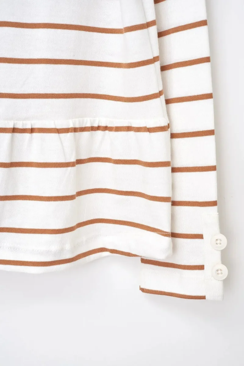 Camiseta a rayas de algodón manga larga – Image 8