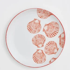 Plato de cerámica grande con vieiras
