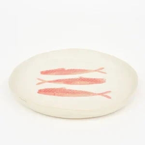 Plato grande con peces en cerámica
