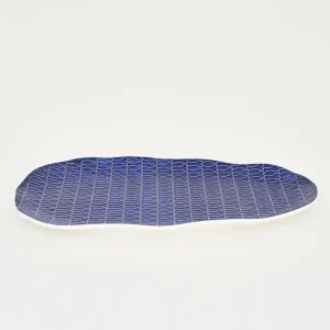 Plato peces en cerámica azul