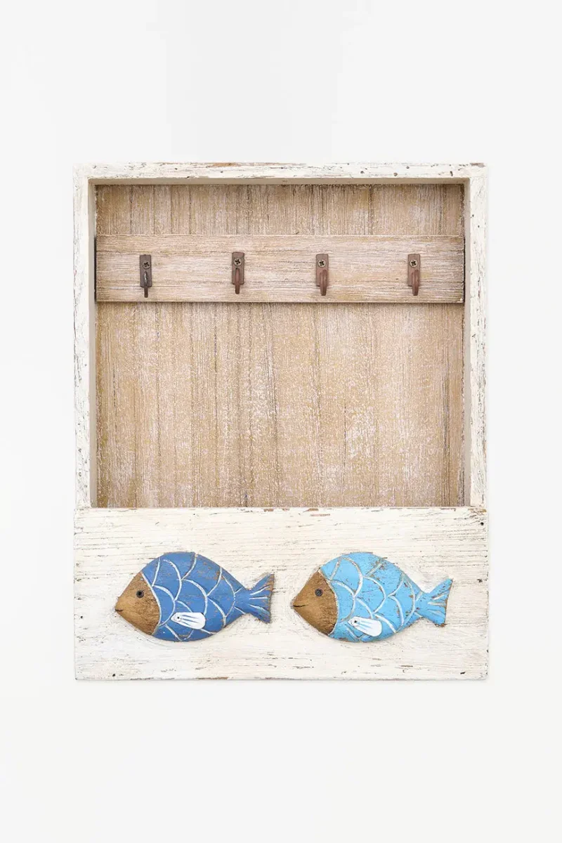 Portallaves de madera con peces – Image 2