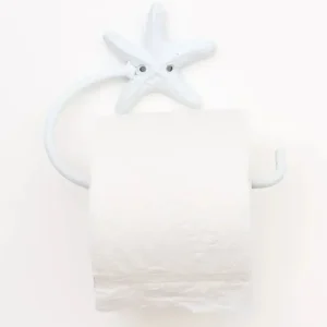 Portapapel higiénico metálico con forma de cangrejo