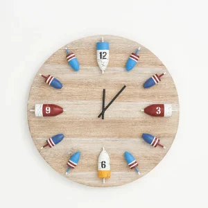 Reloj de madera boyas