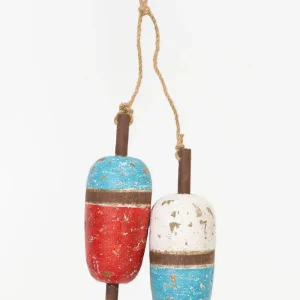 Ristra de 2 boyas con terminación envejecida