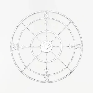 Rosa de los vientos de metal grande