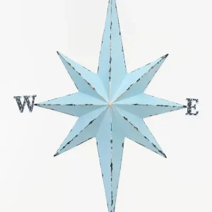 Rosa de los vientos hecha en metal