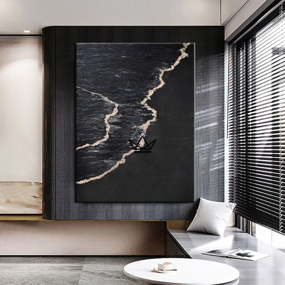 Peinture à l'huile sur toile XXL - Sable Noir – Image 5