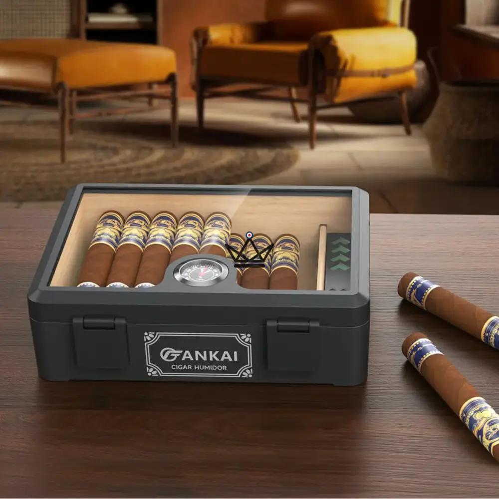 Cave à cigares - BlackGlass Cedar – Image 5