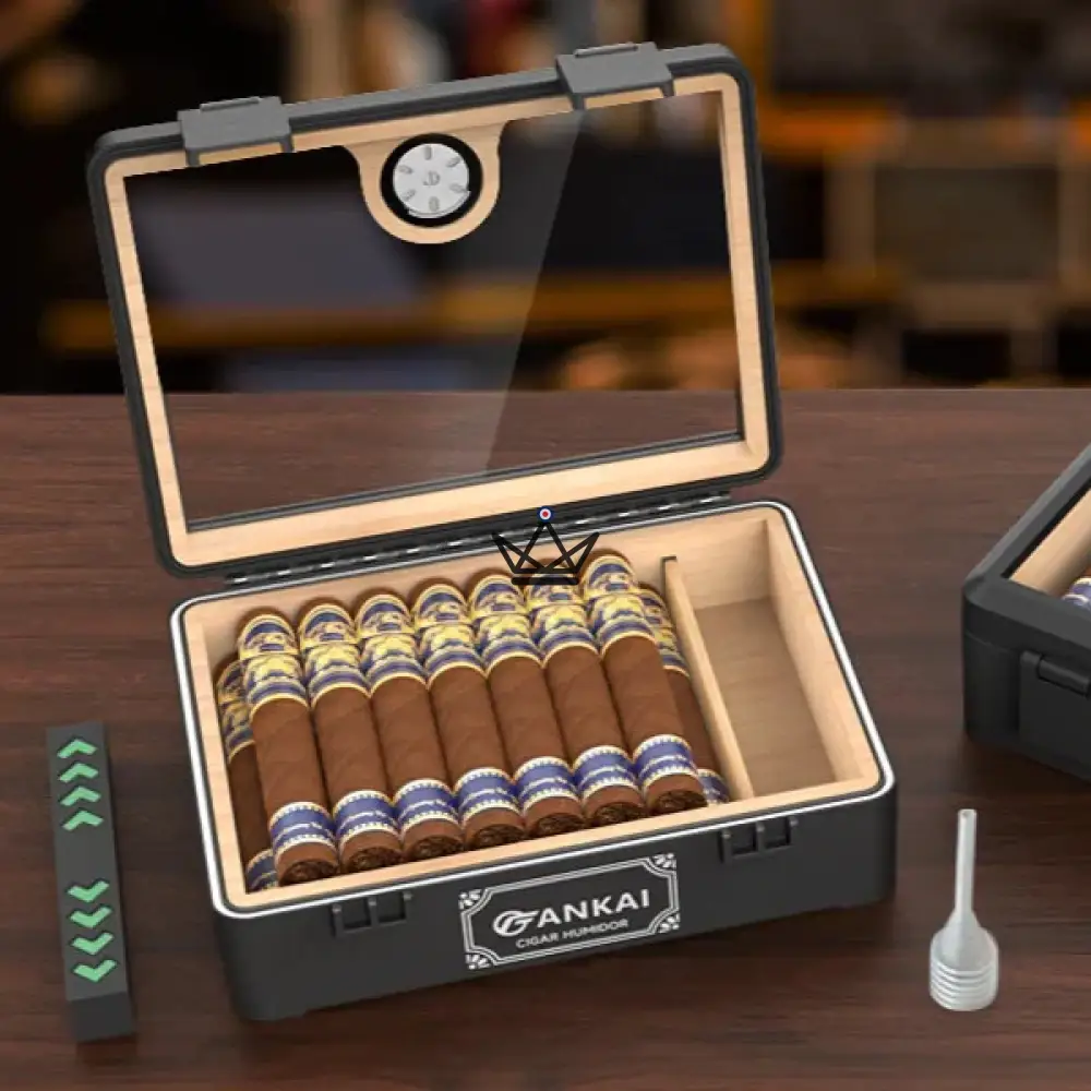 Cave à cigares - BlackGlass Cedar – Image 3