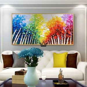 Peinture à l'huile sur toile XXL - Essence de forêt