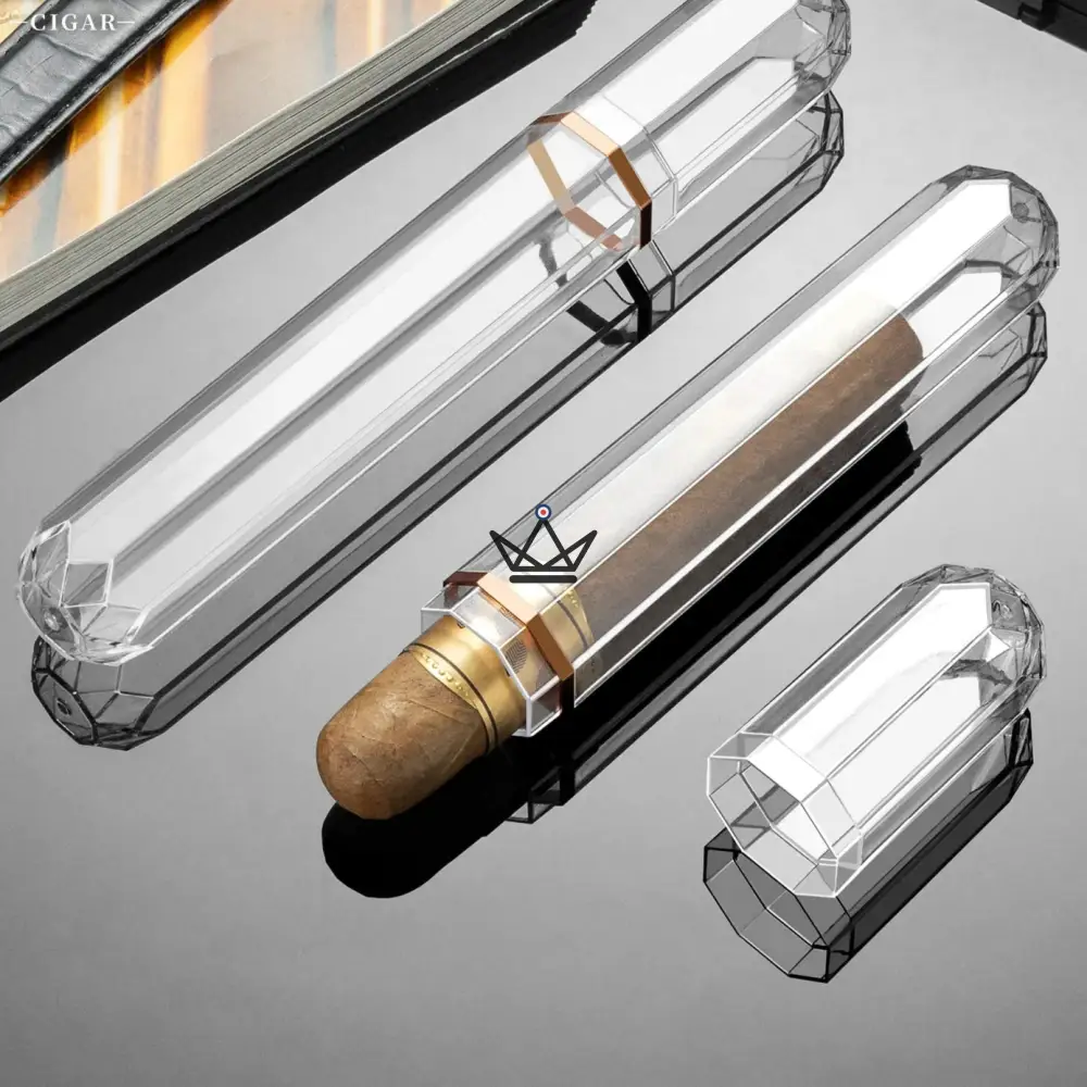 Tube à cigare en acrylique transparent – Prisme – Image 3
