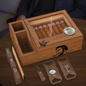 Cave à cigares avec accessoires – Coffret Prestige Libertador