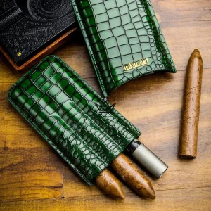 Étui à cigare en cuir - Leonidas Edition