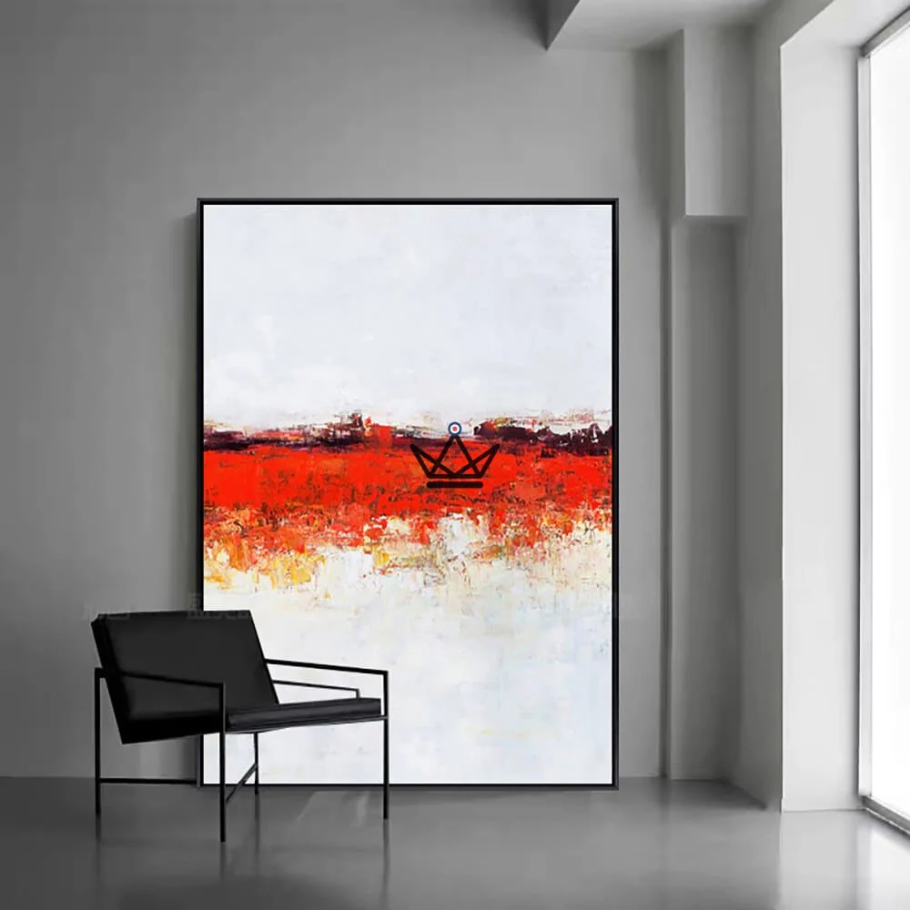 Peinture à l'huile sur toile XXL - Énergie Écarlate – Image 2