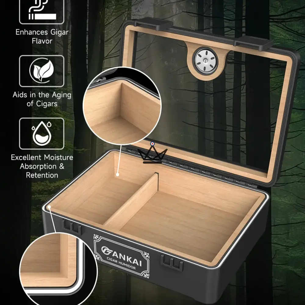 Cave à cigares - BlackGlass Cedar – Image 8