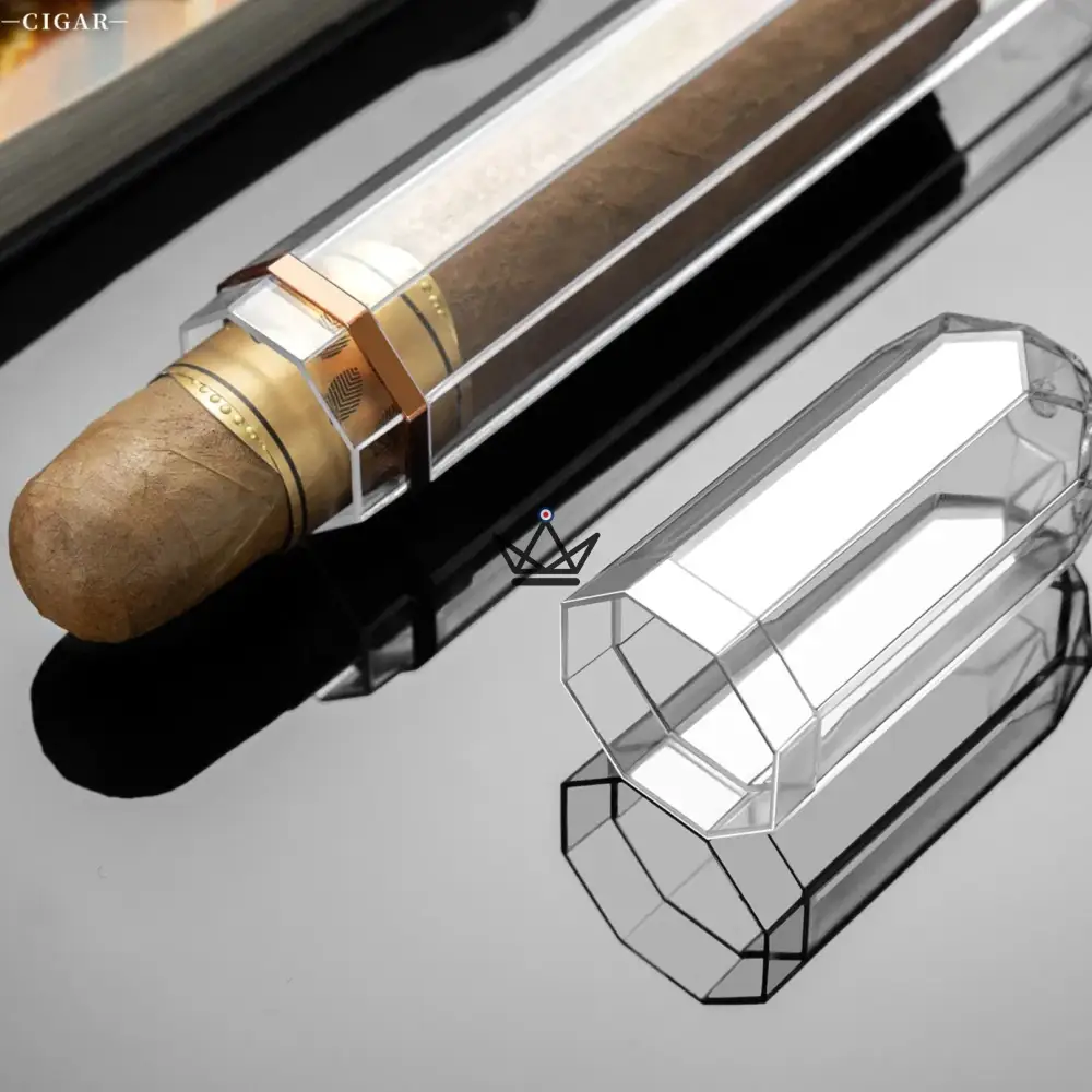 Tube à cigare en acrylique transparent – Prisme – Image 4