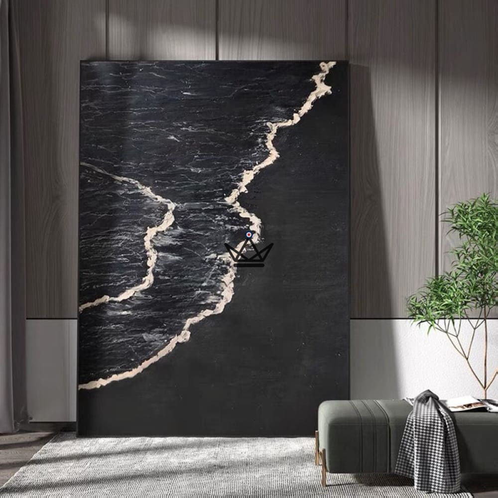 Peinture à l'huile sur toile XXL - Sable Noir – Image 8
