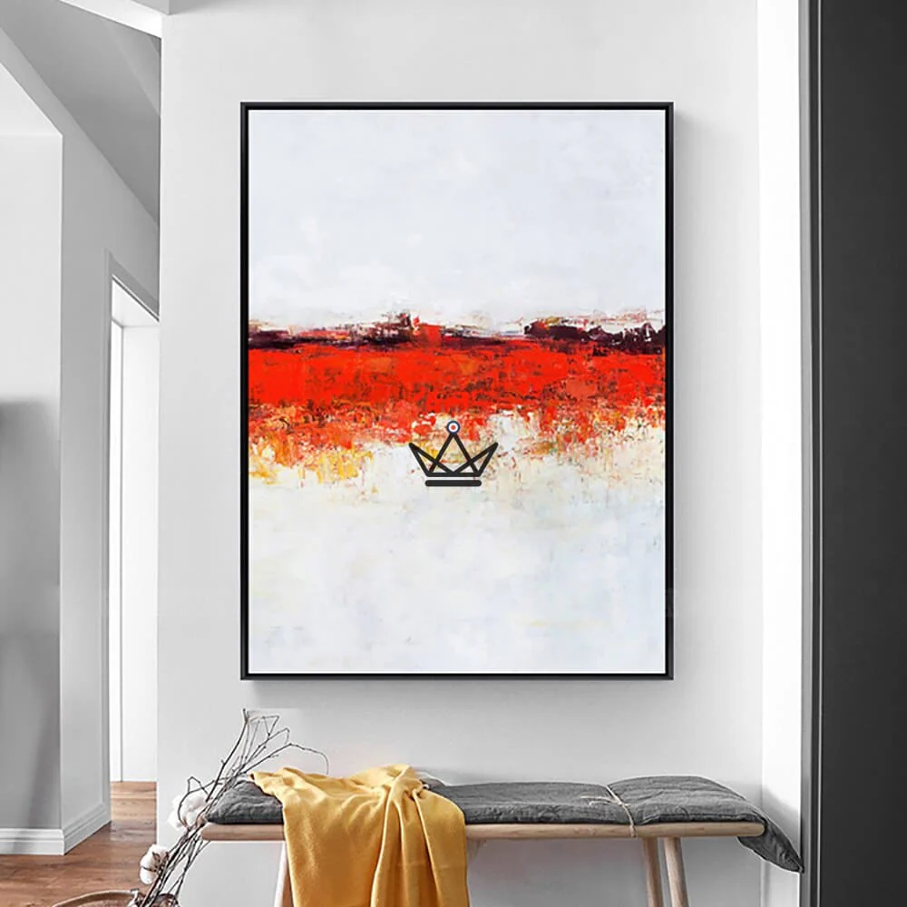 Peinture à l'huile sur toile XXL - Énergie Écarlate – Image 5