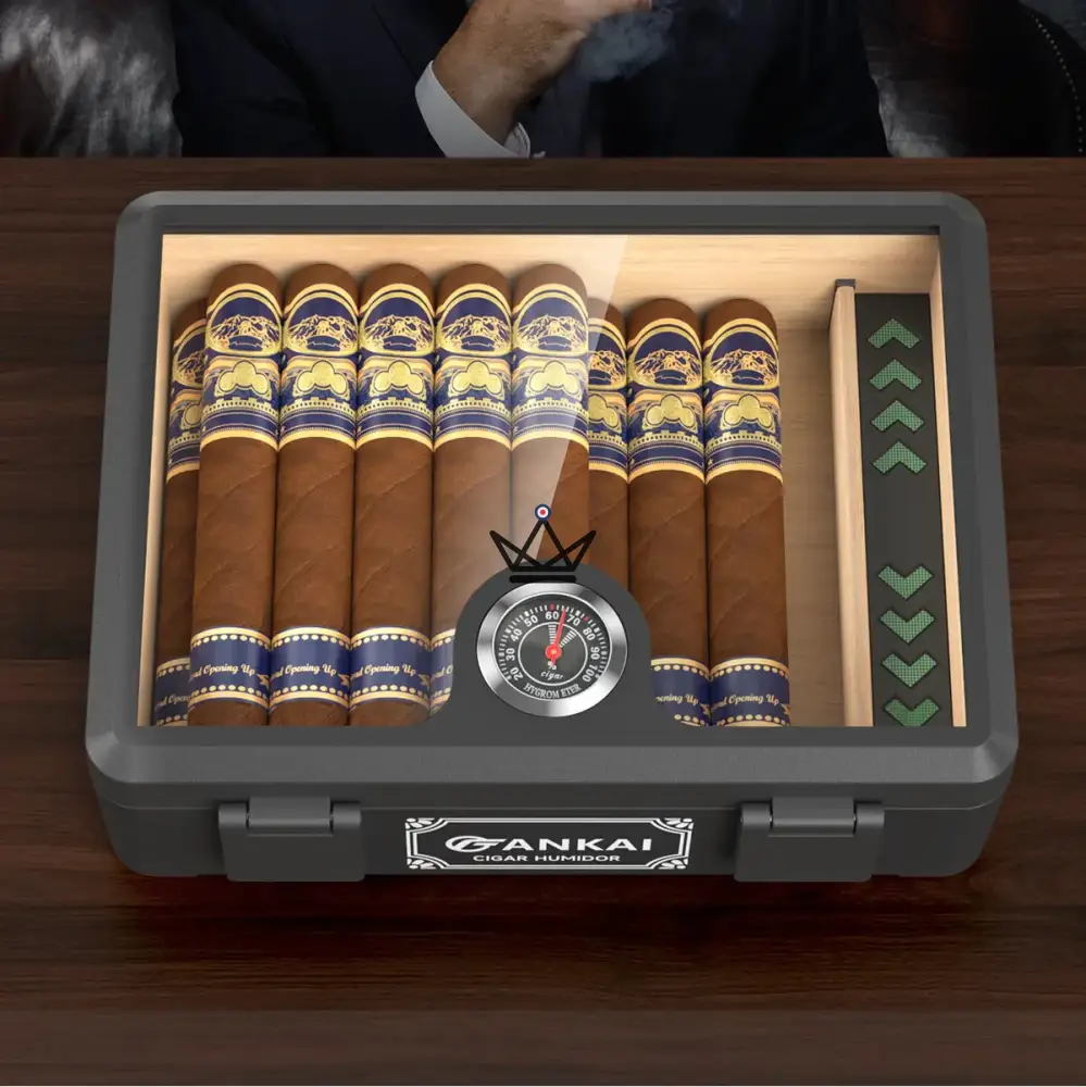 Cave à cigares - BlackGlass Cedar – Image 2