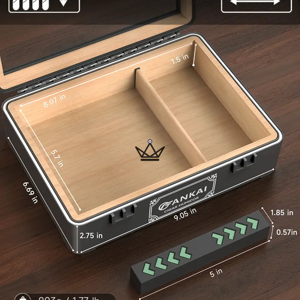 Cave à cigares - BlackGlass Cedar – Image 4