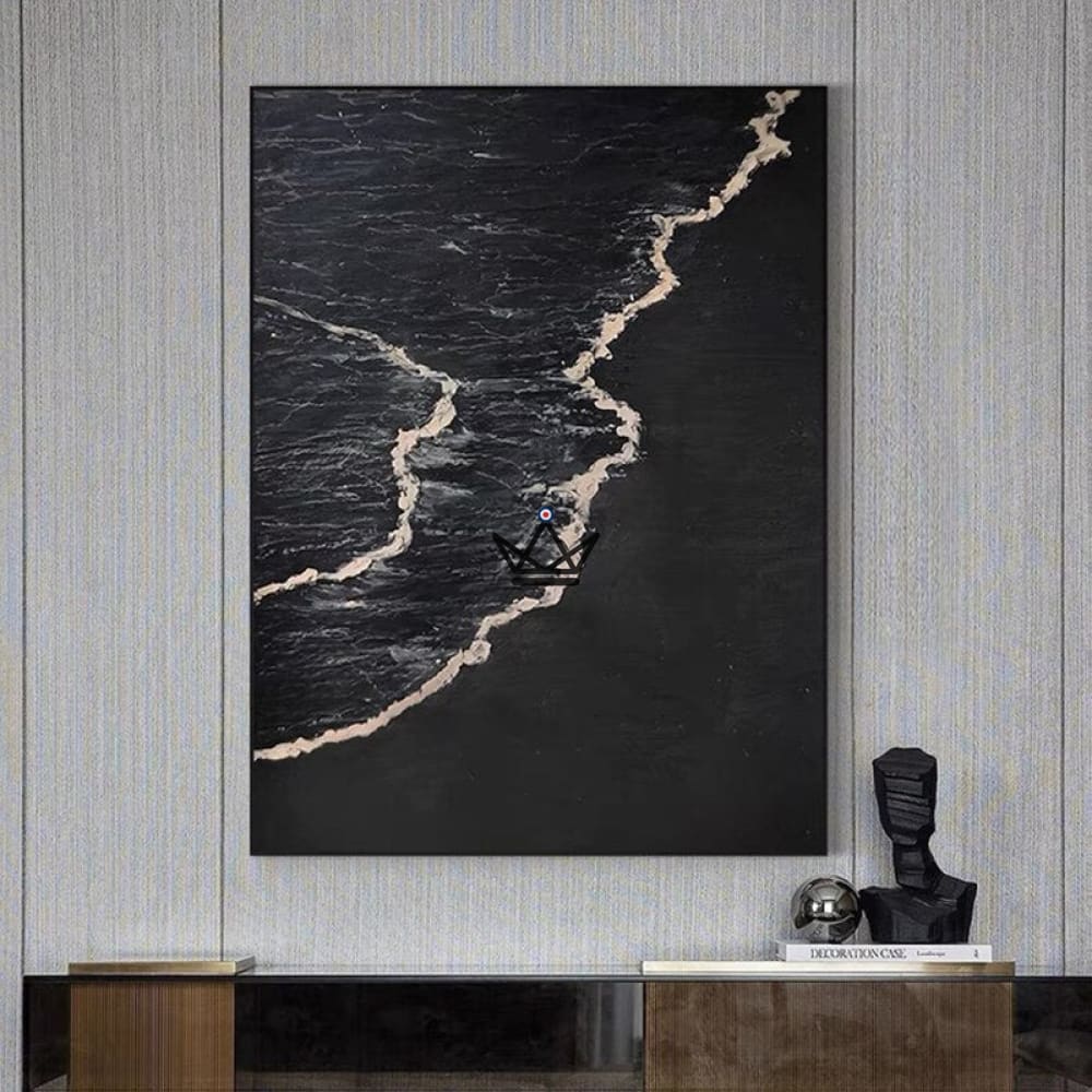 Peinture à l'huile sur toile XXL - Sable Noir – Image 7