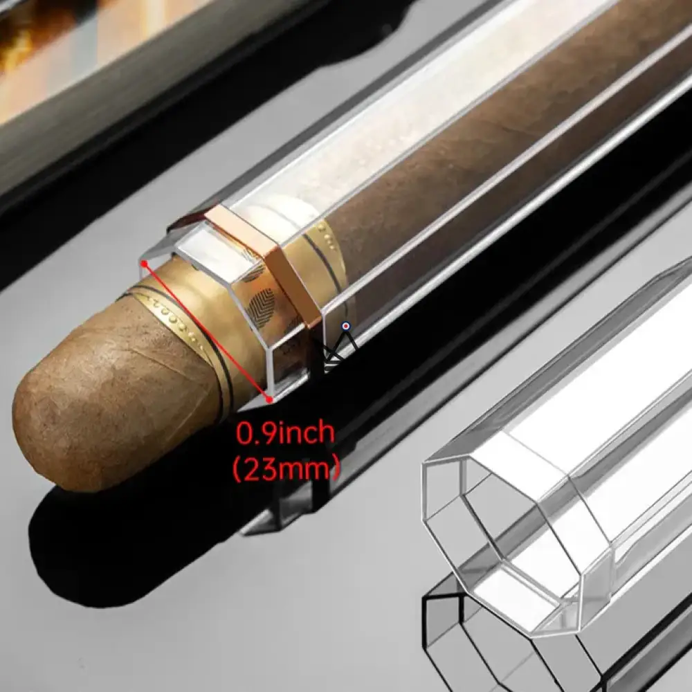 Tube à cigare en acrylique transparent – Prisme – Image 5