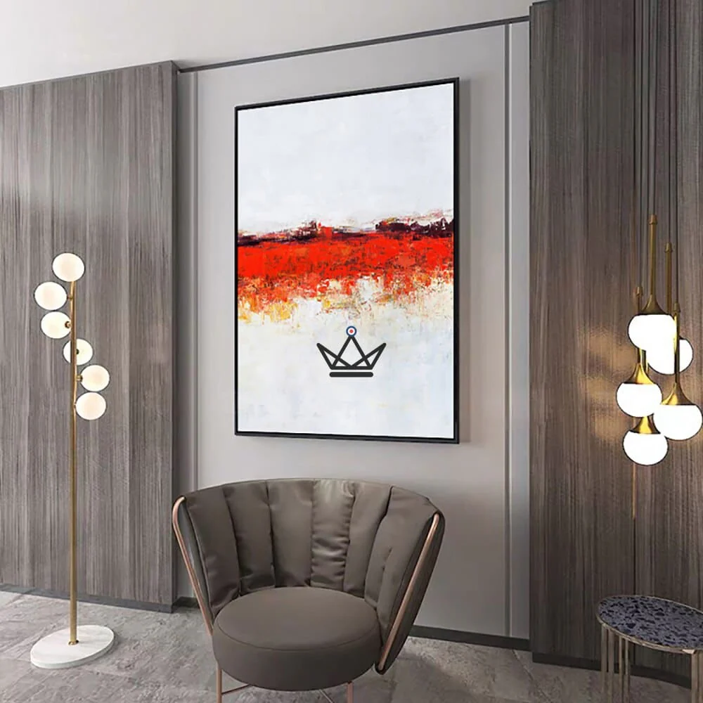 Peinture à l'huile sur toile XXL - Énergie Écarlate – Image 4