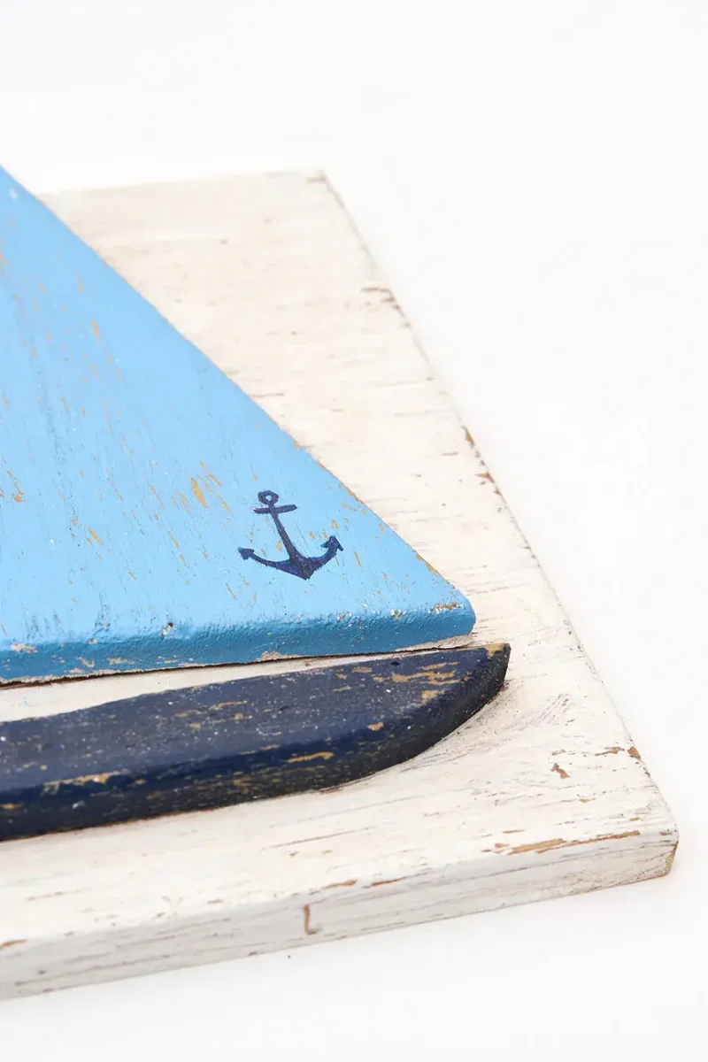 Set de 3 cuadros de veleros en madera envejecida – Image 7
