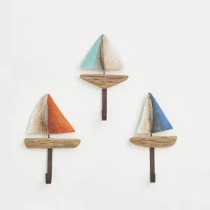 Set de 3 percheros veleros individuales