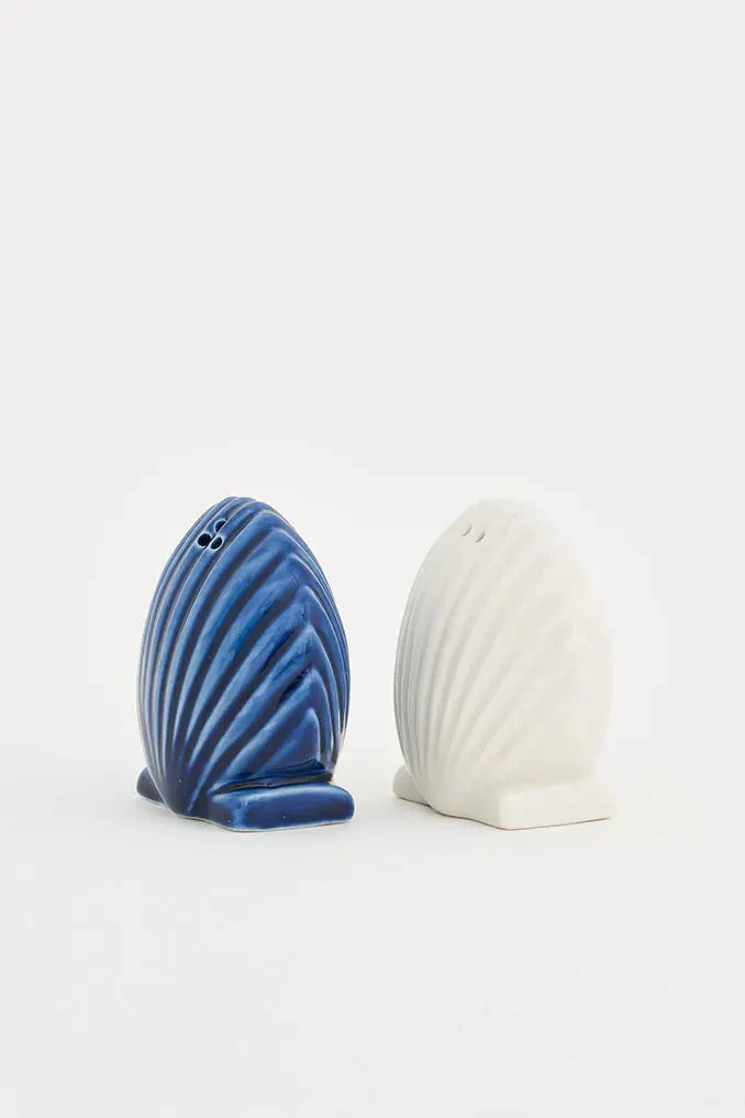 Set de salero y pimentero conchas en cerámica – Image 3