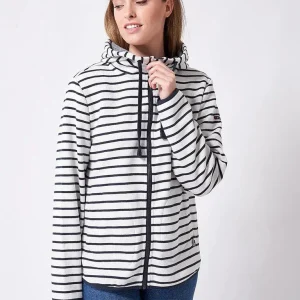 Sudadera de algodón abierta con capucha