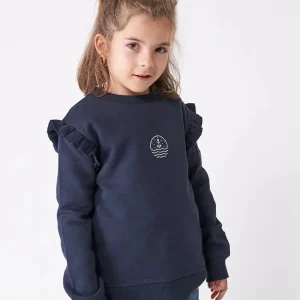 Sudadera con volante en algodón terry