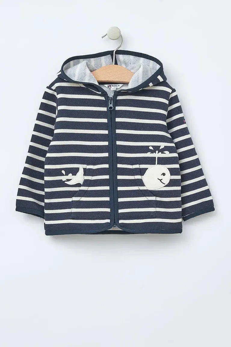 Chaqueta con cremallera y capucha en algodón – Image 2