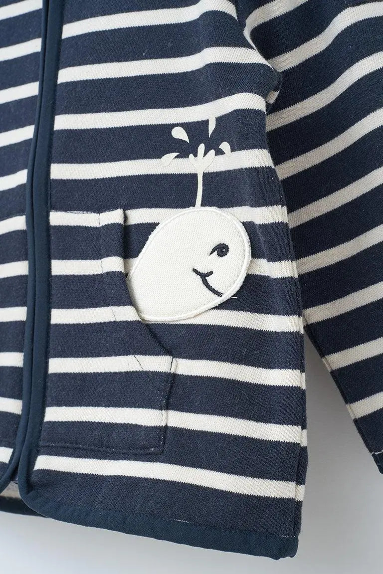 Chaqueta con cremallera y capucha en algodón – Image 3