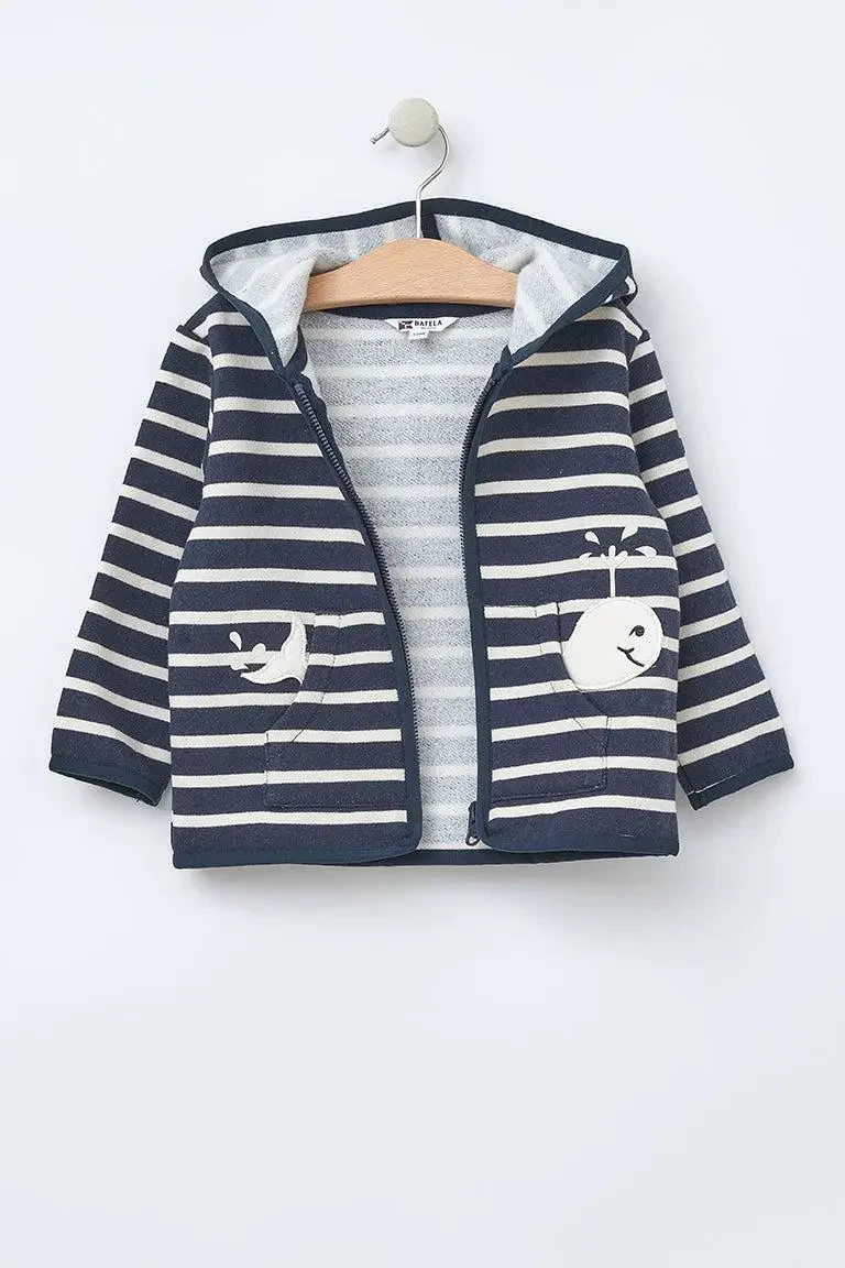 Chaqueta con cremallera y capucha en algodón – Image 4