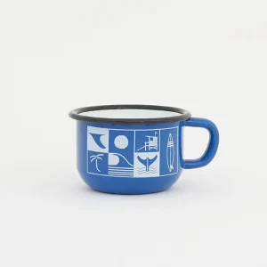 Taza café ambiente surf metal esmaltado.